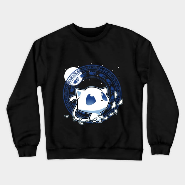 Kawaii Winter Kitty Spirit Crewneck Sweatshirt by Spikeani